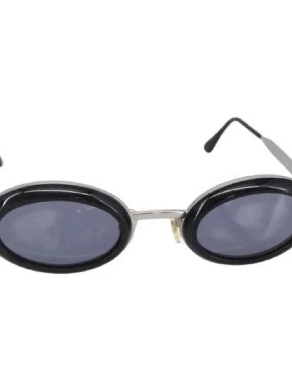 CHANEL Sunglasses plastic Black CC Auth BA7282